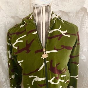 L.A.M.B. Like New Camo Hoodie Bling Embellished XS